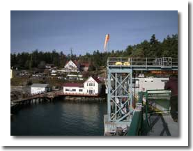 Docking at Orcas Landing